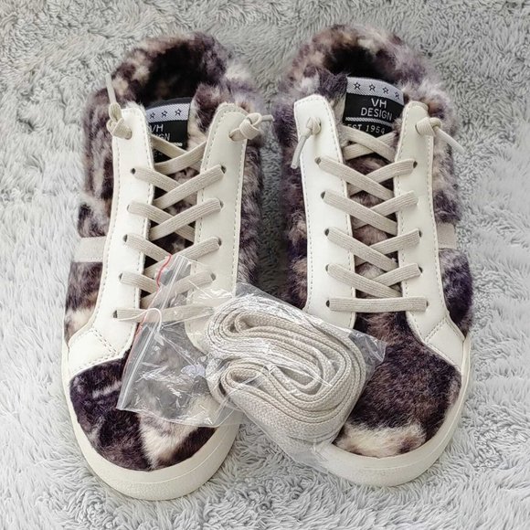 NEW VINTAGE HAVANA Snuggle Fur Sneaker MULE SLIP-ON Snake Size 8.5 Women Shoes - Picture 7 of 7